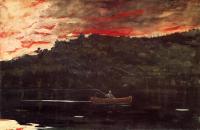 Homer, Winslow - Sunrise, Fishing in the Adirondacks